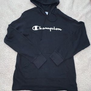 Champion flocked logo hoodie shirt